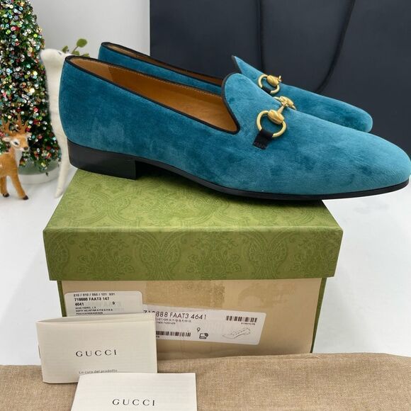 Men’s Gucci velvet horse bit loafers size 9 fits 10 US made in Italy - Picture 4 of 8